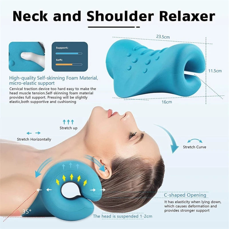 Almofada de massagem para coluna cervical.