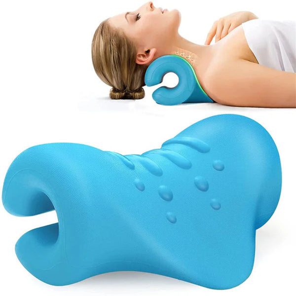 Almofada de massagem para coluna cervical.